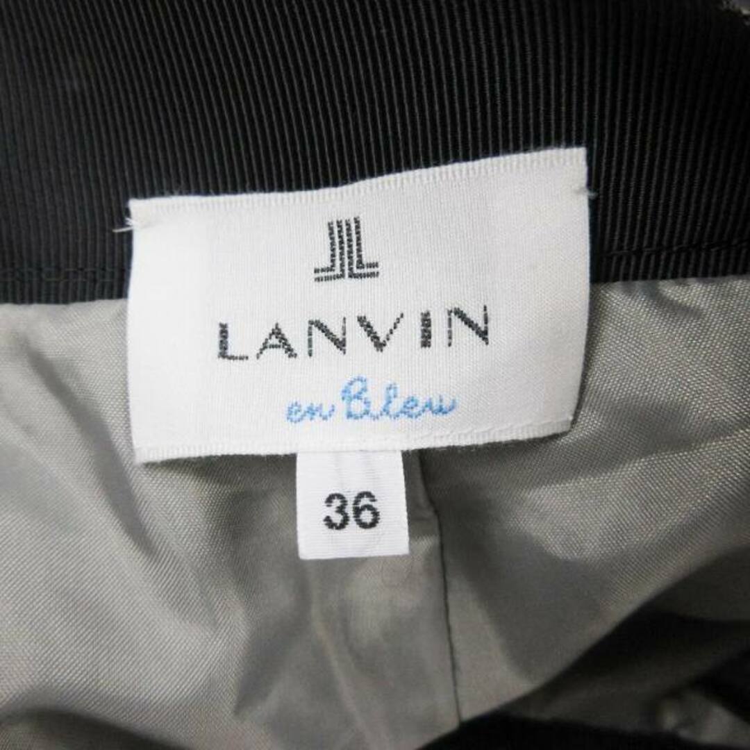 LANVIN en Bleu(ランバンオンブルー)の美品 ランバンオンブルー レオパード フランネル ショート ハーフ パンツ レディースのパンツ(ショートパンツ)の商品写真