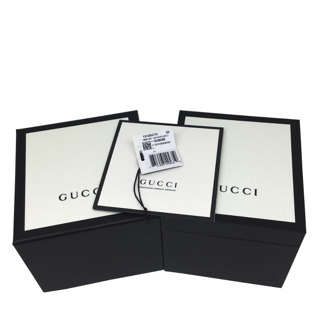 Gucci(グッチ)のGUCCI　グッチ　Gタイムレス　YA1264174　シルバー文字盤　腕時計　時計　ビジネス　普段使い　ステンレス　クオーツ　GGマーク　電池　オシャレ　メンズ　レディース　ユニセックス メンズの時計(腕時計(アナログ))の商品写真