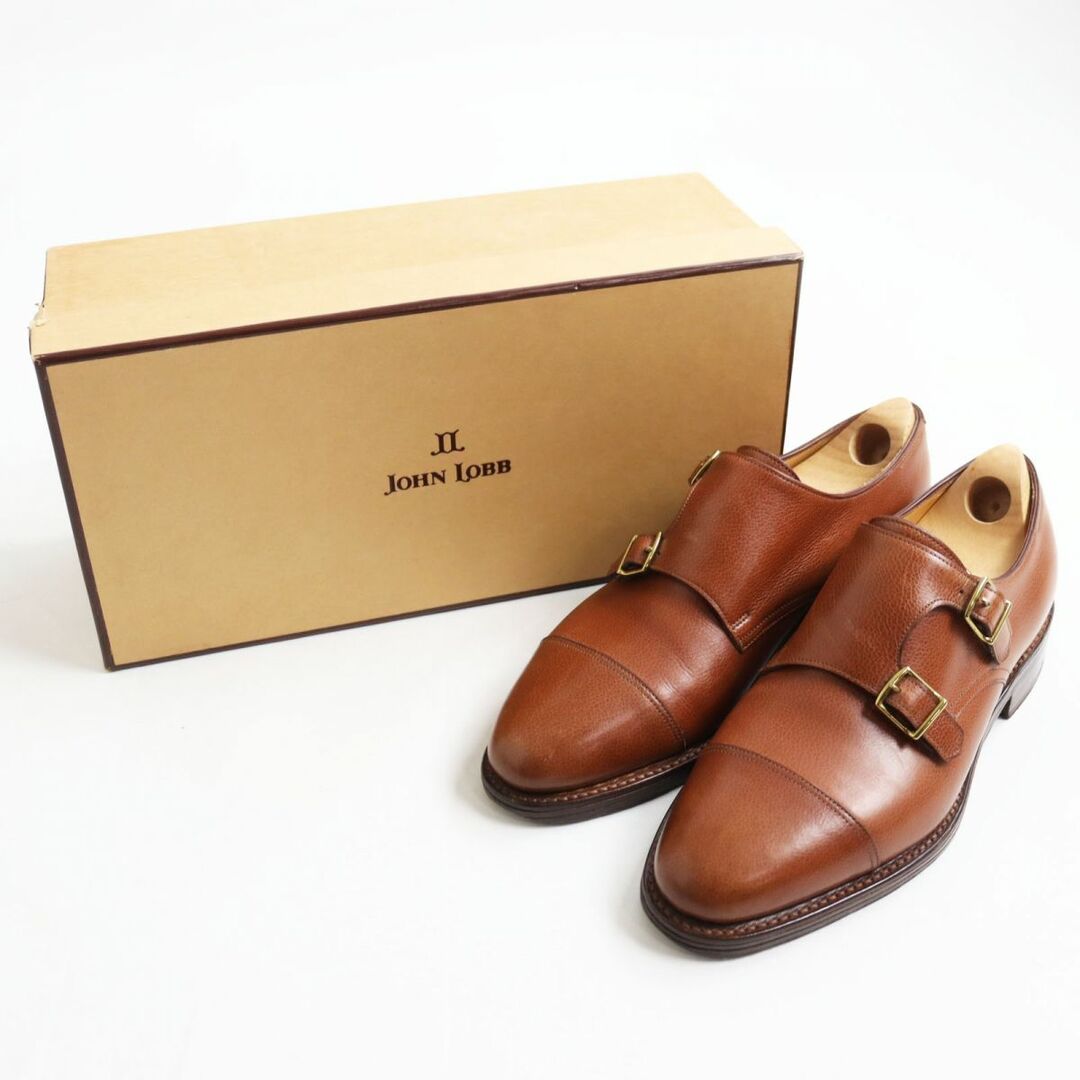 JOHN LOBB(ジョンロブ)の良品●JOHN LOBB ジョンロブ  ウィリアム 9795ラスト  キャップトゥ ダブルモンクストラップ レザーシューズ ブラウン 6 1/2 E 英国製 メンズの靴/シューズ(その他)の商品写真