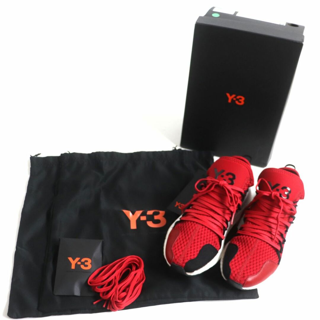 Y-3(ワイスリー)の未使用品▼Y3 ヨウジヤマモト×アディダス AC7191 KUSARI クサリ レザー使い ブーストスニーカー 赤×黒×白 25.5cm メンズ 箱・タグ付き メンズの靴/シューズ(スニーカー)の商品写真