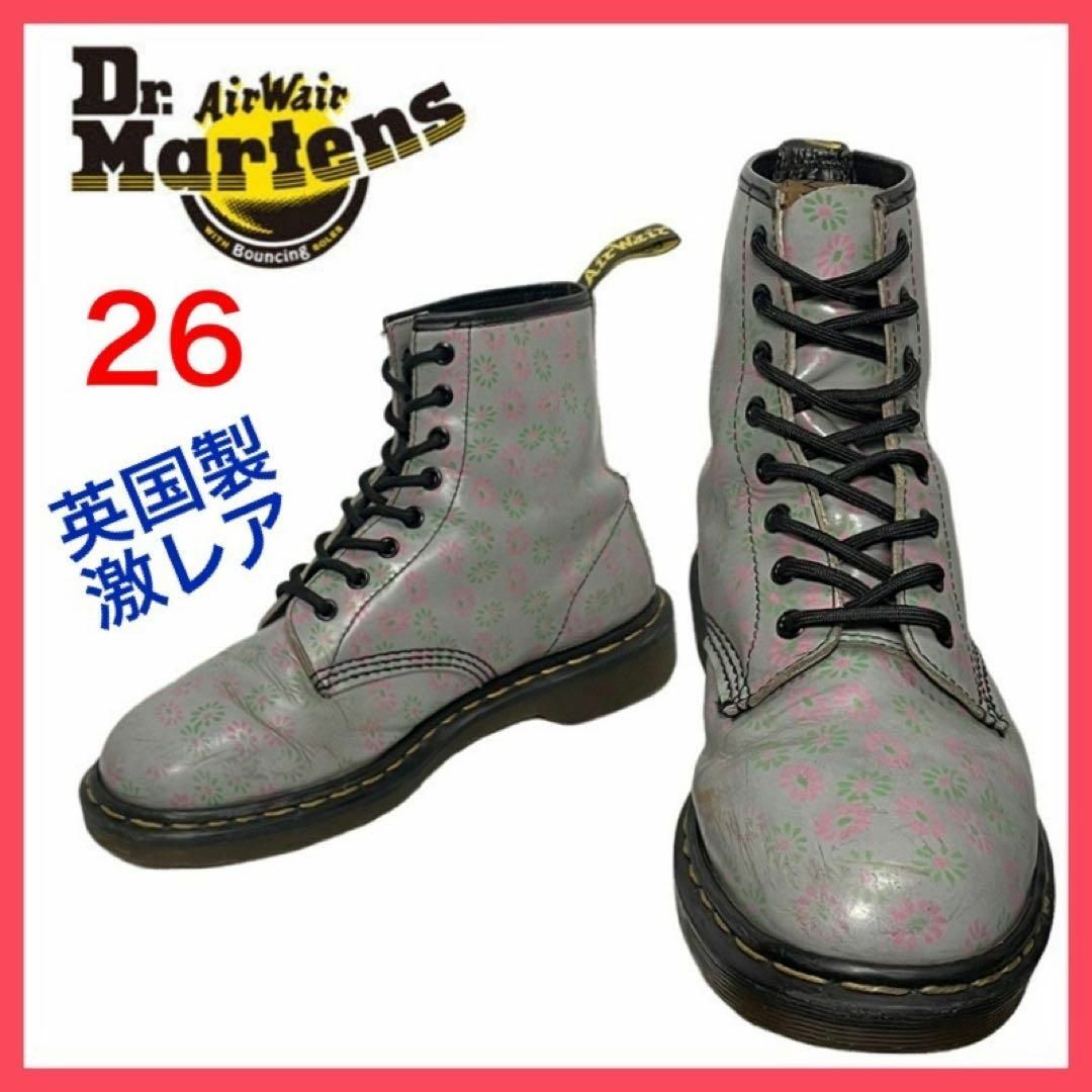 Dr.Martens(ドクターマーチン)の★激レア★ドクターマーチン　8ホールブーツ　イングランド　花柄　26 メンズの靴/シューズ(ブーツ)の商品写真