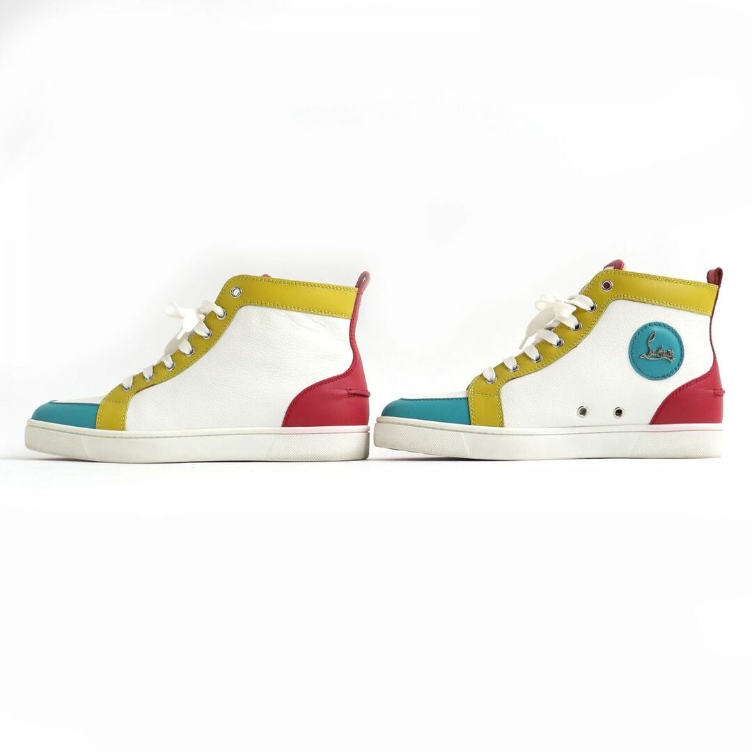 Christian Louboutin(クリスチャンルブタン)の美品△Christian Louboutin クリスチャンルブタン 1140376 RANTUS FLAT ハイカット レザースニーカー マルチカラー 41 メンズ 箱・袋付き メンズの靴/シューズ(スニーカー)の商品写真