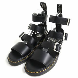 Dr.Martens - 極美品△ドクターマーチン×リックオウエンス コラボ GRYPHON STRAP RO レザーストラップ ハイ サンダル ブラック UK6.5 定価47,000円