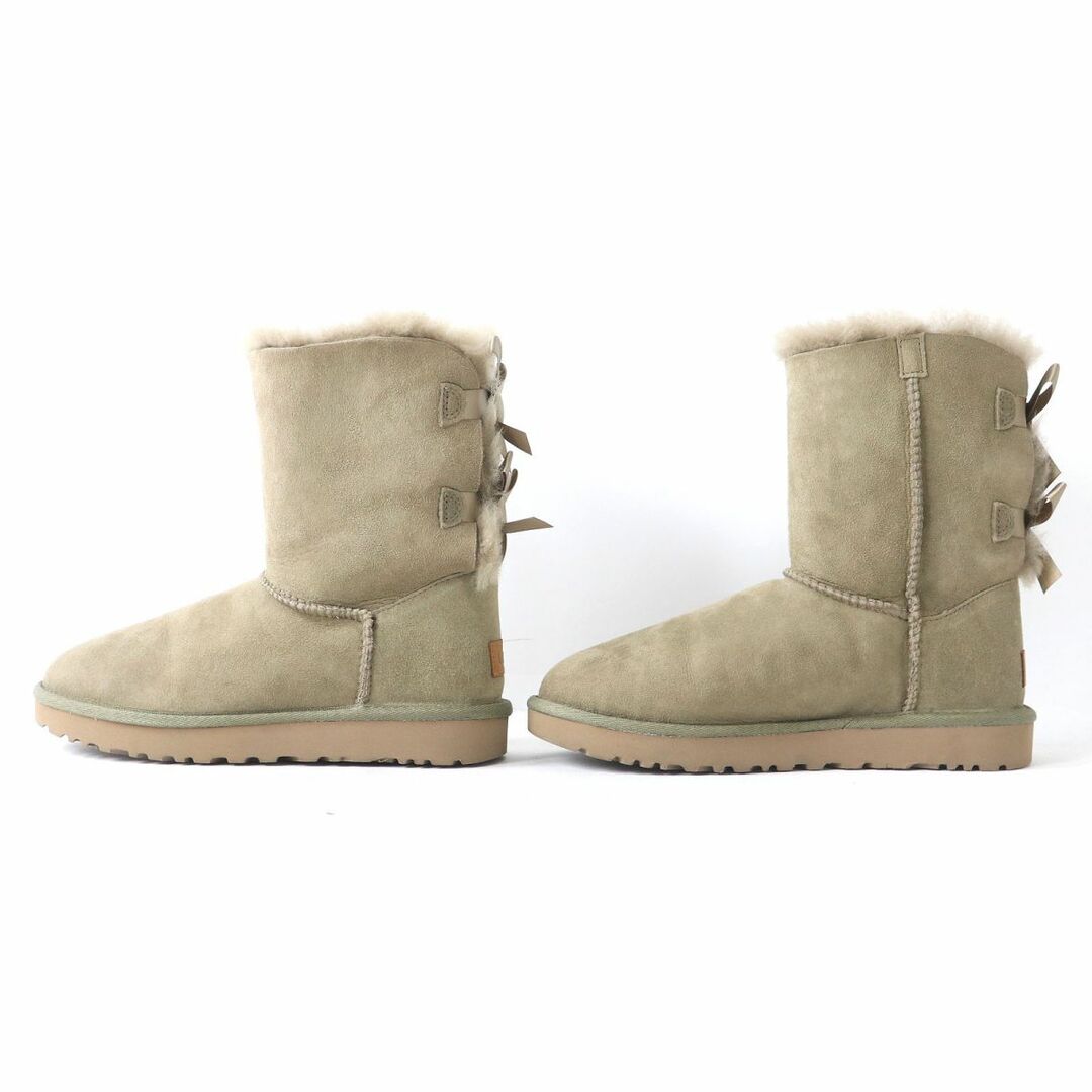 UGG AUSTRALIA(アグオーストラリア)の美品△UGG australia アグ 1016225 BAILEY BOW 2 ベイリー ボウ 2 レディース バックリボン付 ムートンブーツ ベージュ系 8 箱付き◎ レディースの靴/シューズ(ブーツ)の商品写真