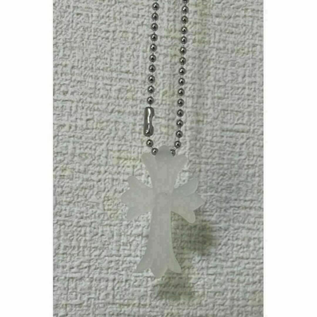 【大人気‼︎】十字架 ラバー クロス ネックレス ユニセックス クリア メンズのアクセサリー(ネックレス)の商品写真