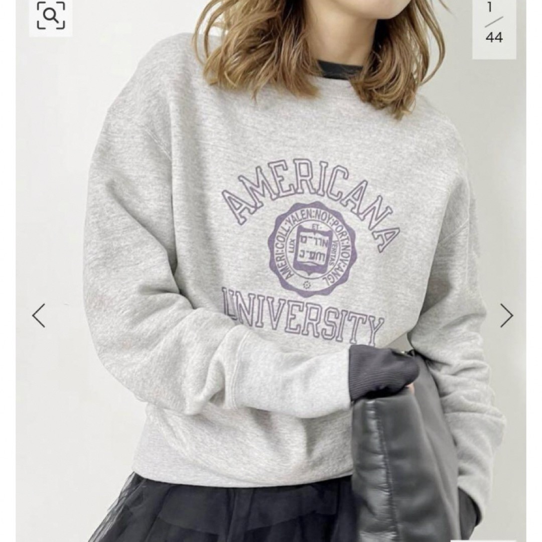 L'Appartement DEUXIEME CLASSE(アパルトモンドゥーズィエムクラス)の極美品  　L'Appartement  College C/N Sweat  レディースのトップス(トレーナー/スウェット)の商品写真