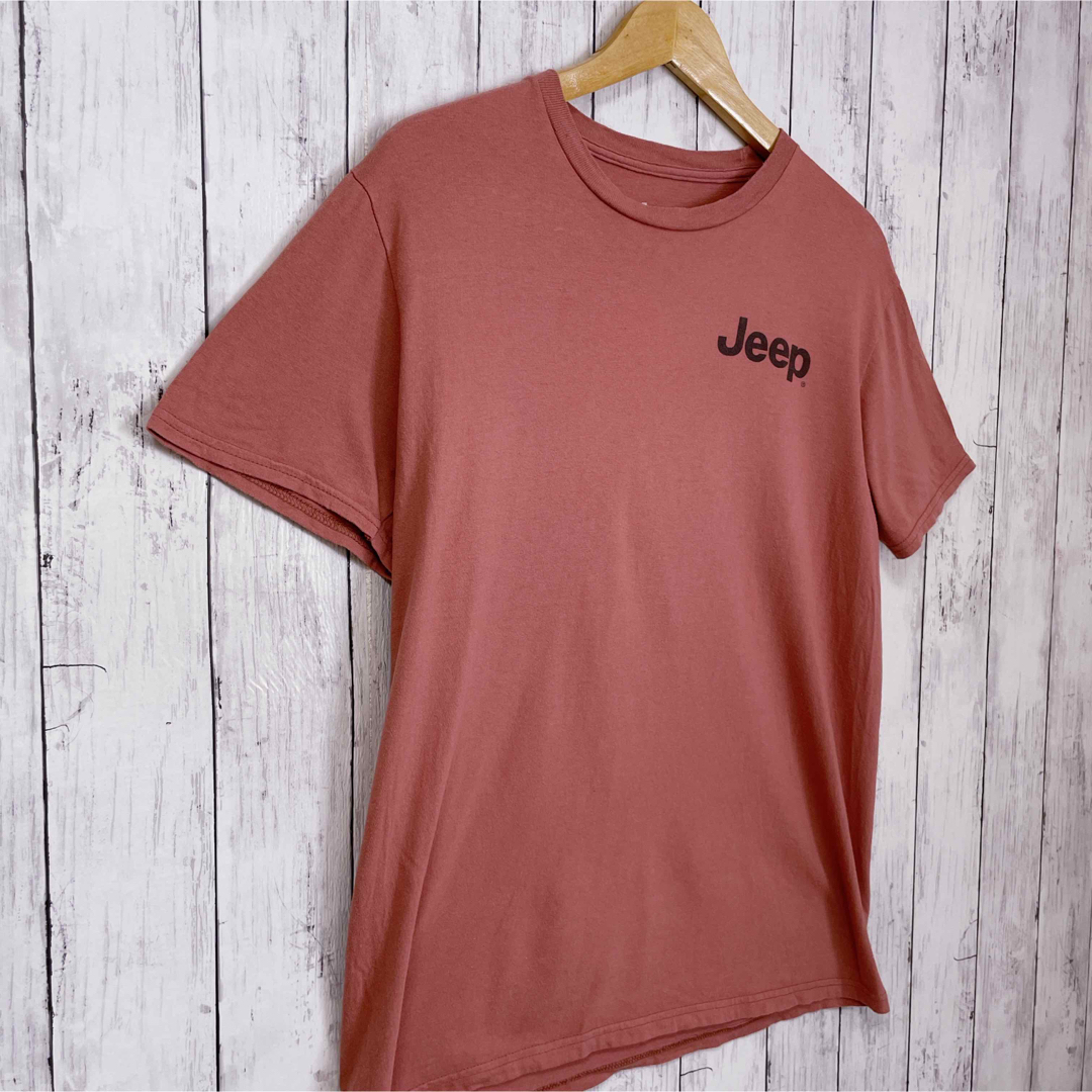 Jeep(ジープ)のJeep ジープ 車 バックプリント Tシャツ ロゴ 半袖 Mサイズ 海外古着 メンズのトップス(Tシャツ/カットソー(半袖/袖なし))の商品写真