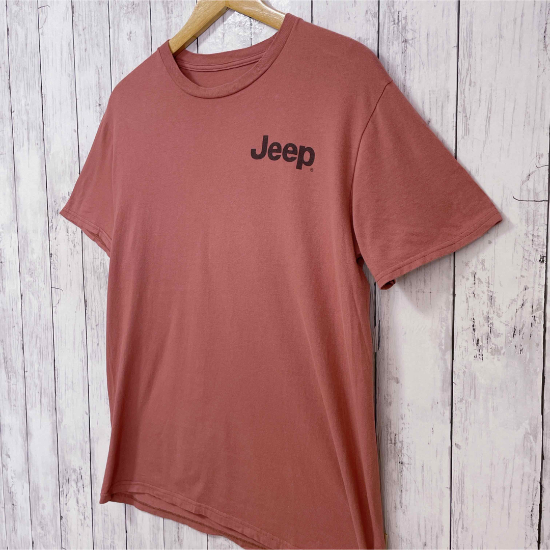 Jeep(ジープ)のJeep ジープ 車 バックプリント Tシャツ ロゴ 半袖 Mサイズ 海外古着 メンズのトップス(Tシャツ/カットソー(半袖/袖なし))の商品写真