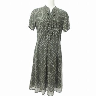 ローラアシュレイ(LAURA ASHLEY)のローラアシュレイ ワンピース ミディ丈 ロング 半袖 ドット 小花柄 黒 11(ロングワンピース/マキシワンピース)