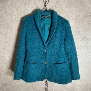 ヴィンテージ(VINTAGE)のURBAN JOMU モヘアウールジャケット mohair ターコイズブルー(テーラードジャケット)