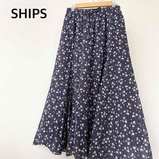 シップス(SHIPS)のSHIPS any シップスエニィ　花柄　ロング　スカート(ロングスカート)