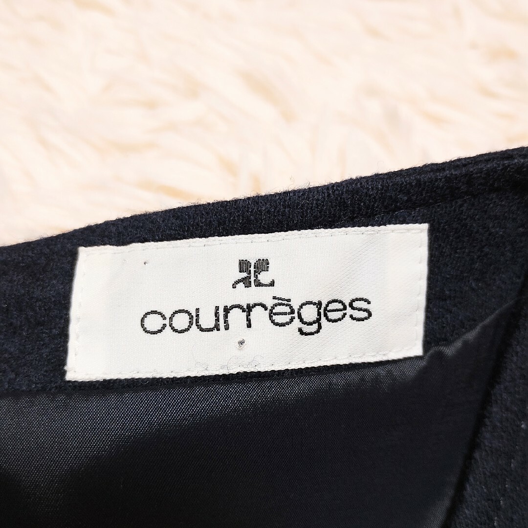 Courreges(クレージュ)のcourreges　クレージュ　ワンピース　ベルト　Aライン　切り替え レディースのワンピース(ロングワンピース/マキシワンピース)の商品写真