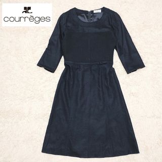 クレージュ(Courreges)のcourreges　クレージュ　ワンピース　ベルト　Aライン　切り替え(ロングワンピース/マキシワンピース)