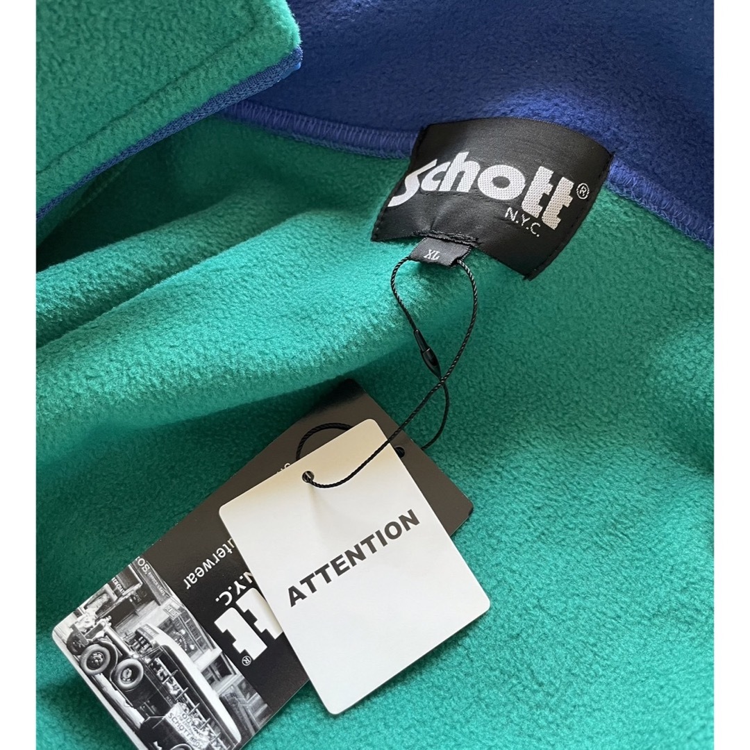 schott(ショット)の新品　フリースジャケット　SCHOTT グリーン メンズのジャケット/アウター(ブルゾン)の商品写真