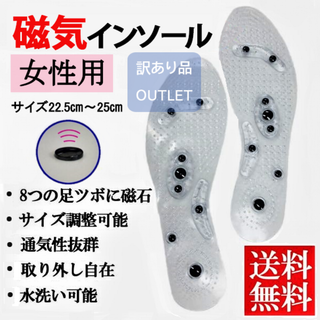 訳あり品磁気インソール女性用(左右セット)(S、22.5～25cm)新品送料無料(その他)