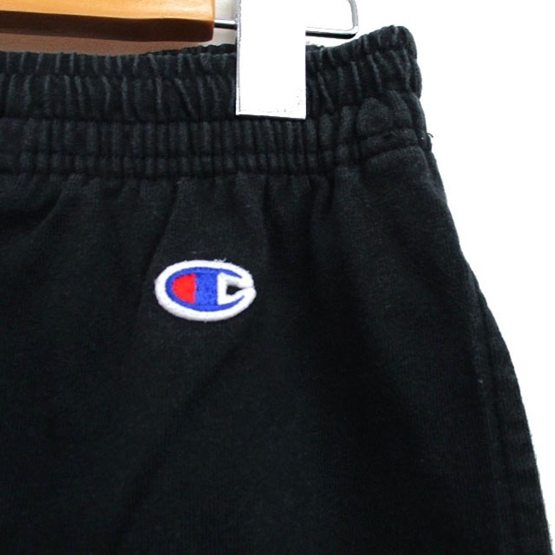 Champion(チャンピオン)のチャンピオン ハーフ パンツ コットン ワンポイント ロゴ M ブラック 黒 レディースのパンツ(ショートパンツ)の商品写真