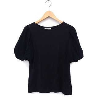 ロペ(ROPE’)のロペ ROPE バルーン袖 カットソー Tシャツ 丸首 五分袖 無地 ブラック(その他)