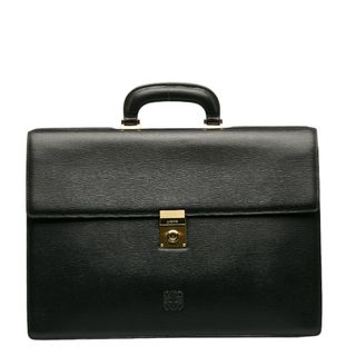 ロエベ(LOEWE)のロエベ アナグラム ゴールド金具 ビジネスバッグ ブリーフケース 書類バッグ レザー メンズ LOEWE 【222-37046】(ビジネスバッグ)