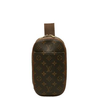 ルイヴィトン(LOUIS VUITTON)のルイ ヴィトン モノグラム ポシェットガンジュ ボディバッグ ウエストバッグ M51870 PVC メンズ LOUIS VUITTON 【222-37645】(ボディーバッグ)