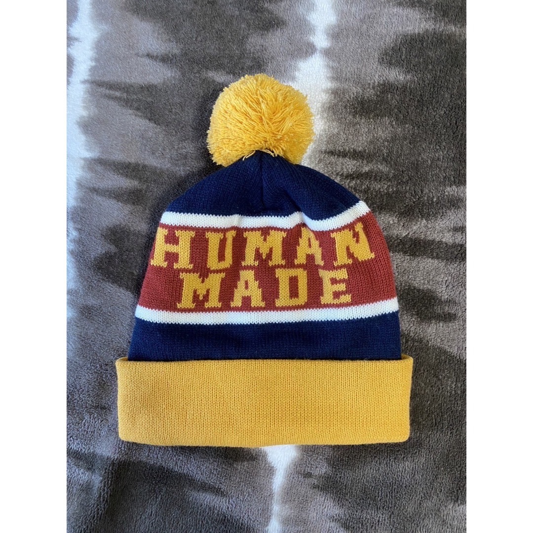HUMAN MADE ポンポン ボンボン ニット帽 ビーニー イエロー | フリマアプリ ラクマ