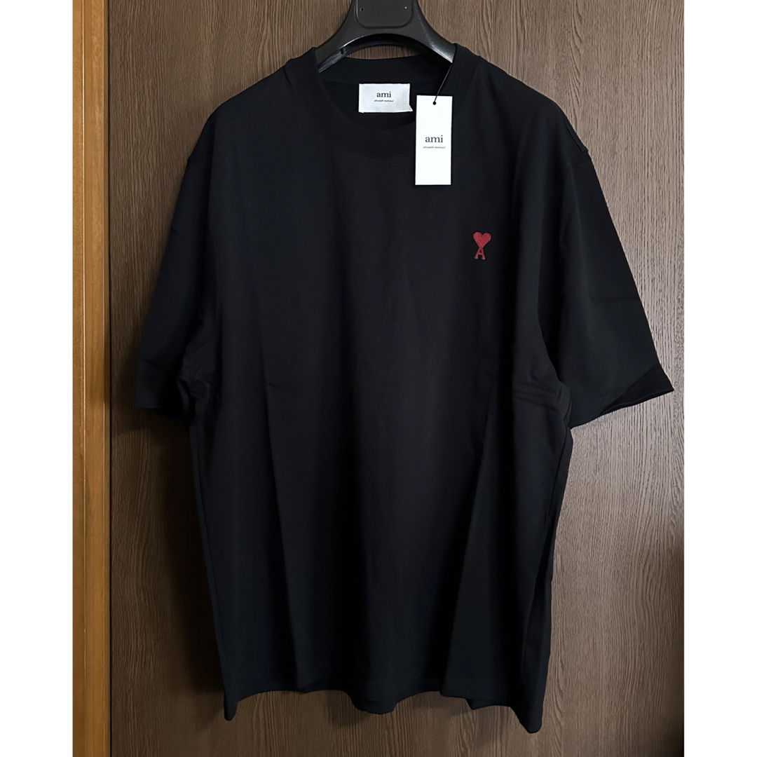 黒XL新品 AMI Paris アミ グラフィック ロゴ Tシャツ ブラック