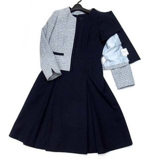 パーソンズ(PERSON'S)のパーソンズ アンカーウーマン セレモニースーツ ワンピース ジャケット 灰紺 9(礼服/喪服)