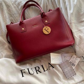 フルラ(Furla)の【半額以下★未使用•正規品・付属品全て有】FURLA 赤　2wayハンドバッグ(ショルダーバッグ)