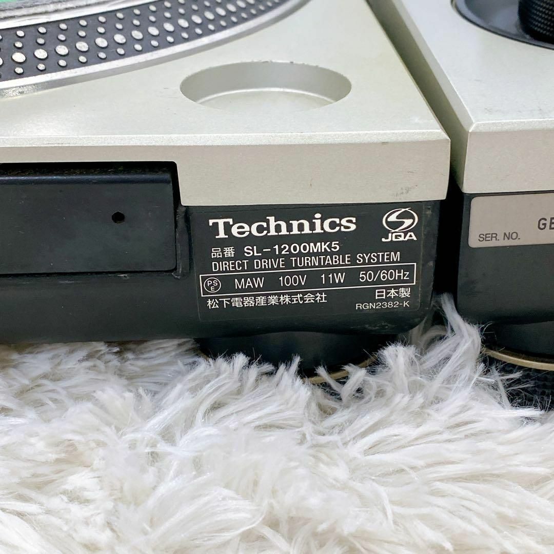 Technics DJ ターンテーブル　SL-1200MK5 2台 楽器のDJ機器(ターンテーブル)の商品写真