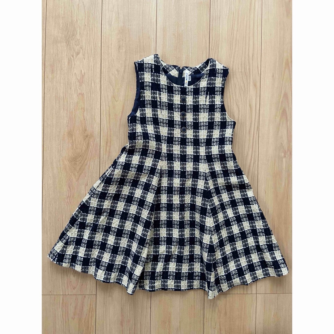 フォーマル　セットアップ　スーツ　ツイード　入学式　卒園式 キッズ/ベビー/マタニティのキッズ服女の子用(90cm~)(ドレス/フォーマル)の商品写真