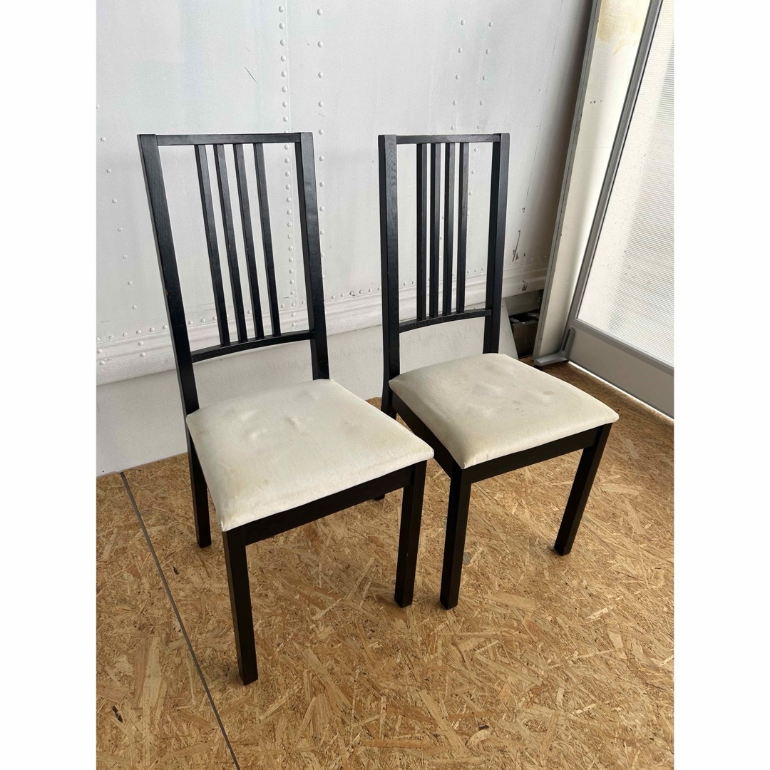 IKEA - IKEA イケア ダイニングチェア 椅子 2脚 黒 ブラック IKEA - IKEA イケア ダイニングチェア 椅子 2脚 黒 ブラック