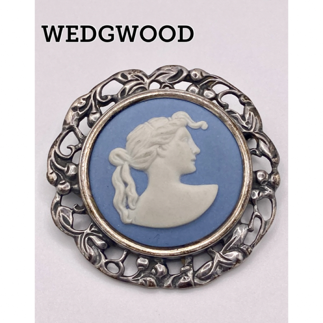 WEDGWOOD(ウェッジウッド)のWEDGWOOD ジャスパー ブローチ ブルー ウエッジウッド レディースのアクセサリー(ブローチ/コサージュ)の商品写真