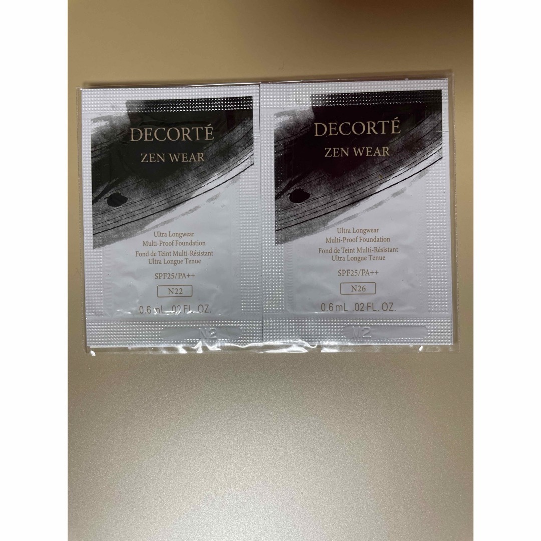 COSME DECORTE(コスメデコルテ)のコスメデコルテ　ゼン　ウェア　フルイド　N26 N22 コスメ/美容のキット/セット(サンプル/トライアルキット)の商品写真