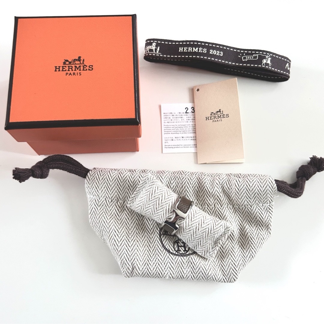 エルメスHERMES オランプ リング指輪 シルバーエトゥープ エプソンエトープ エルメスHERMES オランプ リング指輪 シルバーエトゥープ エプソンエトープ