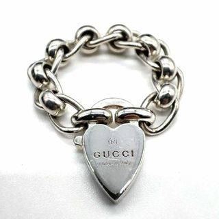 グッチ(Gucci)の【GUCCI】 グッチ　SV925 ハート チェーンリング ４号(リング(指輪))