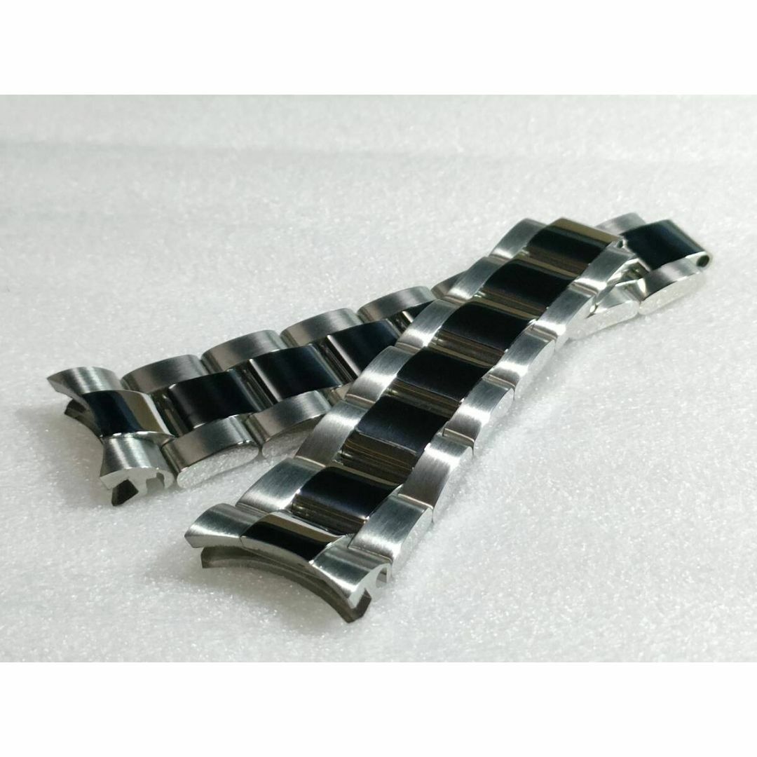新品 ステンレス腕時計ベルト シルバーポリッシュ 2本セット 互換品 メンズの時計(金属ベルト)の商品写真