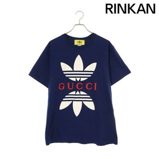 グッチ(Gucci)のグッチ ×アディダス adidas  22SS  548334 XJEMJ ロゴプリントTシャツ メンズ M(Tシャツ/カットソー(半袖/袖なし))