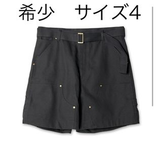 sacai - sacai×carhartt Duck shorts 希少サイズ4 ブラック