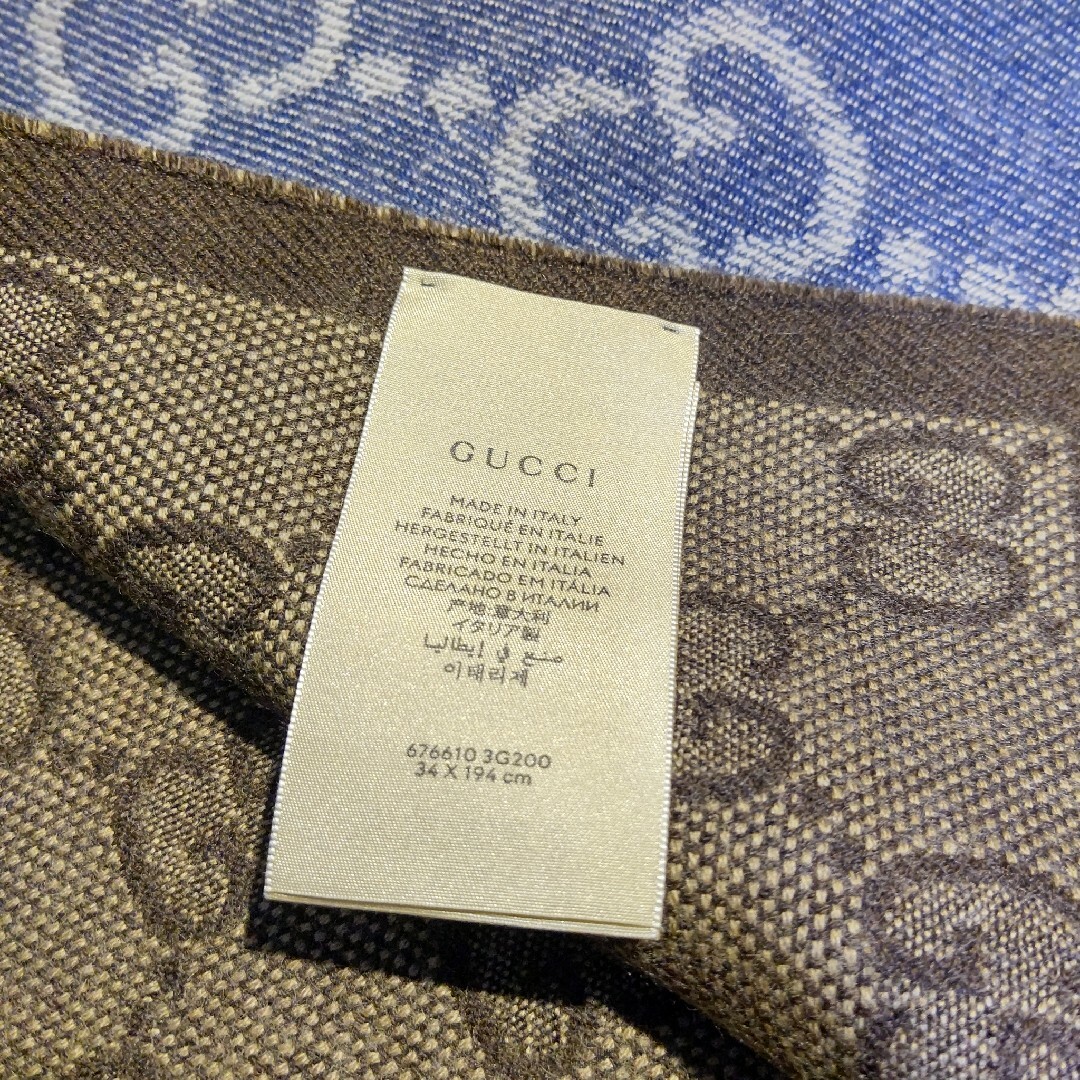Gucci(グッチ)の❤新品箱袋付き❤GUCCI マフラー ストール スカーフ ショール❤タッセル付❤ メンズのファッション小物(マフラー)の商品写真