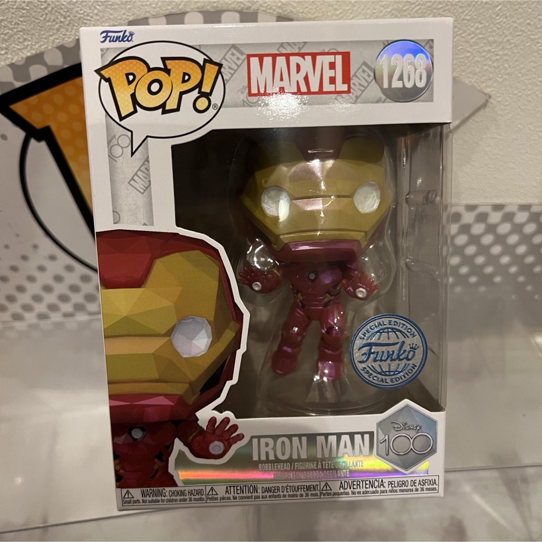 MARVEL(マーベル)のレアFUNKO POP! マーベル　アイアンマン　ディズニー100周年ファセット エンタメ/ホビーのフィギュア(アメコミ)の商品写真