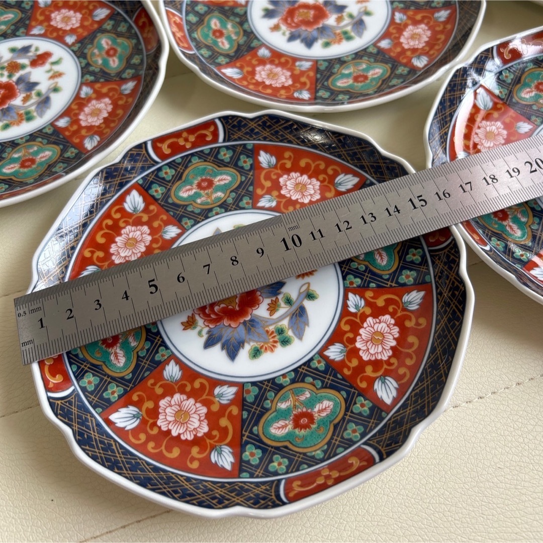 有田焼　第一陶器　金彩古伊万里　銘々皿揃　５枚セット　取り皿　輪花皿　色絵　和食