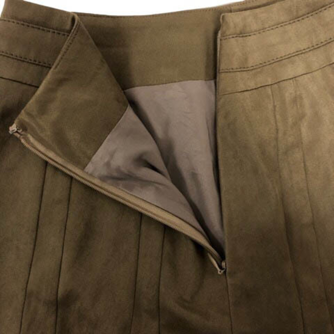 VIAGGIO BLU(ビアッジョブルー)のビアッジョブルー スカート フレア プリーツ 裏地 膝丈 0 茶 レディース レディースのスカート(その他)の商品写真