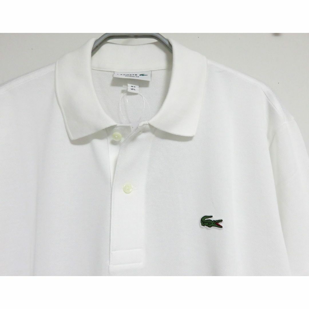 LACOSTE(ラコステ)の新品 LACOSTE L1312 ホワイト 5 日本製 Classic Fit メンズのトップス(ポロシャツ)の商品写真