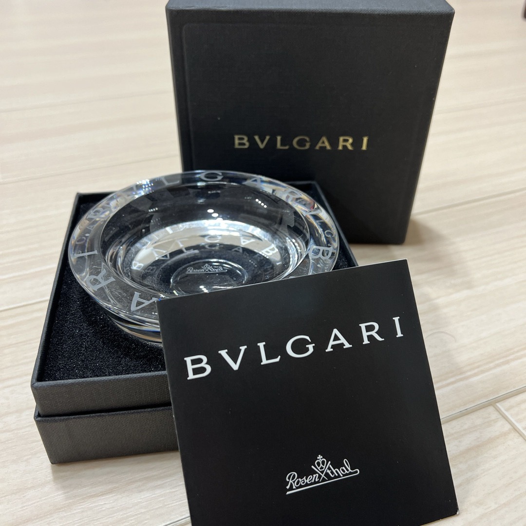 BVLGARI(ブルガリ)のBVLGARI ブルガリ ローゼンタール クリスタルアッシュトレイ 灰皿 箱有 インテリア/住まい/日用品のインテリア小物(灰皿)の商品写真