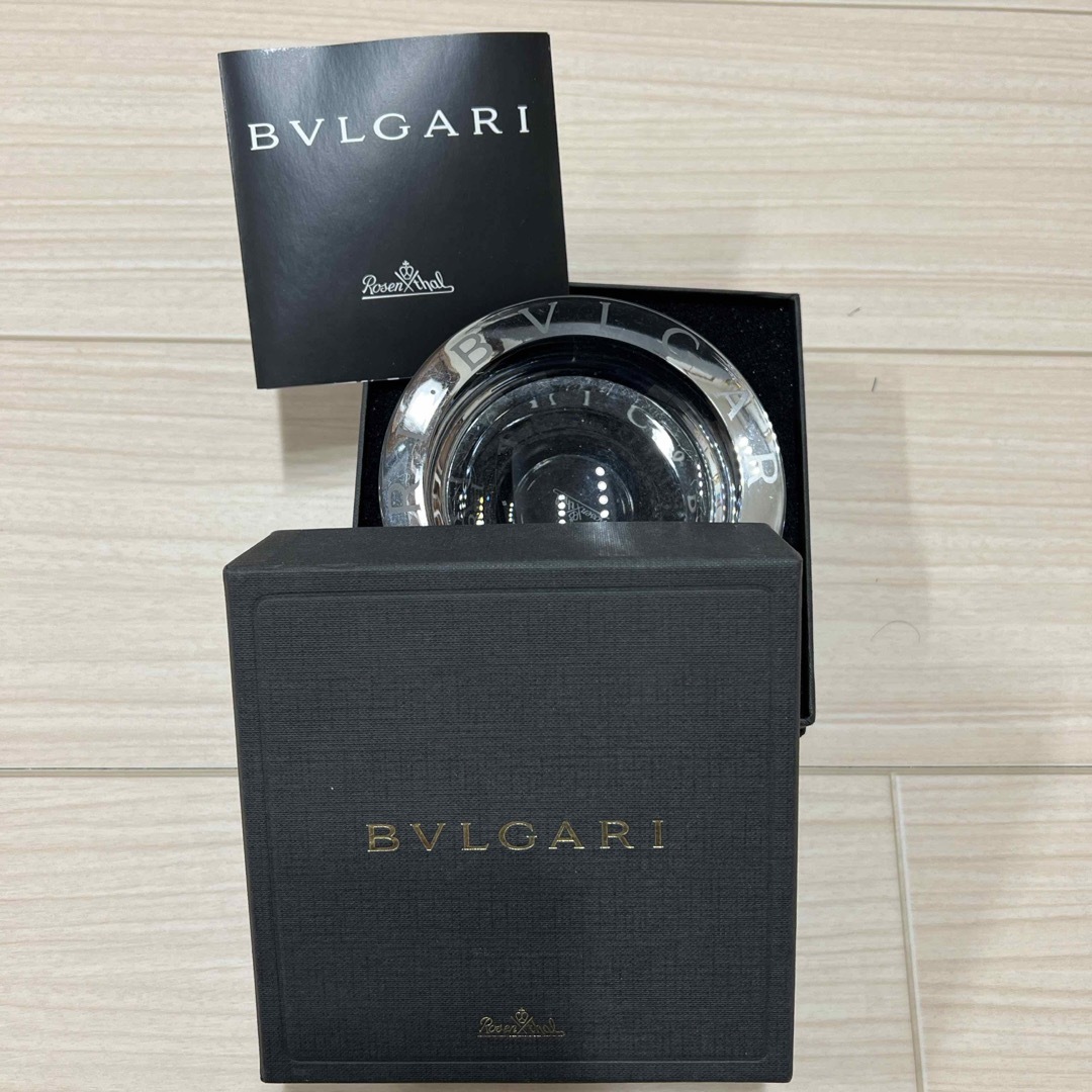 BVLGARI(ブルガリ)のBVLGARI ブルガリ ローゼンタール クリスタルアッシュトレイ 灰皿 箱有 インテリア/住まい/日用品のインテリア小物(灰皿)の商品写真