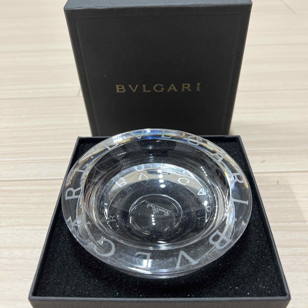 BVLGARI(ブルガリ)のBVLGARI ブルガリ ローゼンタール クリスタルアッシュトレイ 灰皿 箱有 インテリア/住まい/日用品のインテリア小物(灰皿)の商品写真