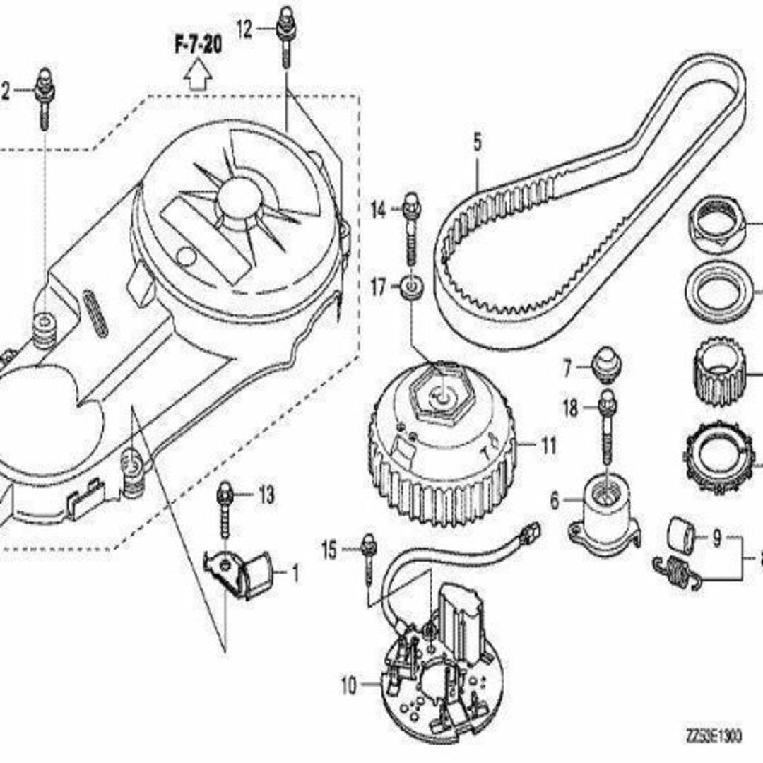 ホンダ(ホンダ)のホンダ アウトボード タイミングベルト マリンエンジン交換用 スポーツ/アウトドアのスポーツ/アウトドア その他(マリン/スイミング)の商品写真