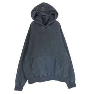 キネマ Kinema 21AW KNM-21AW-TS02 pigment dyed sweat hoodie スウェット パーカー ピグメント染め エルボーパッチ付き プルオーバー パーカー グレー系 L【中古】(パーカー)