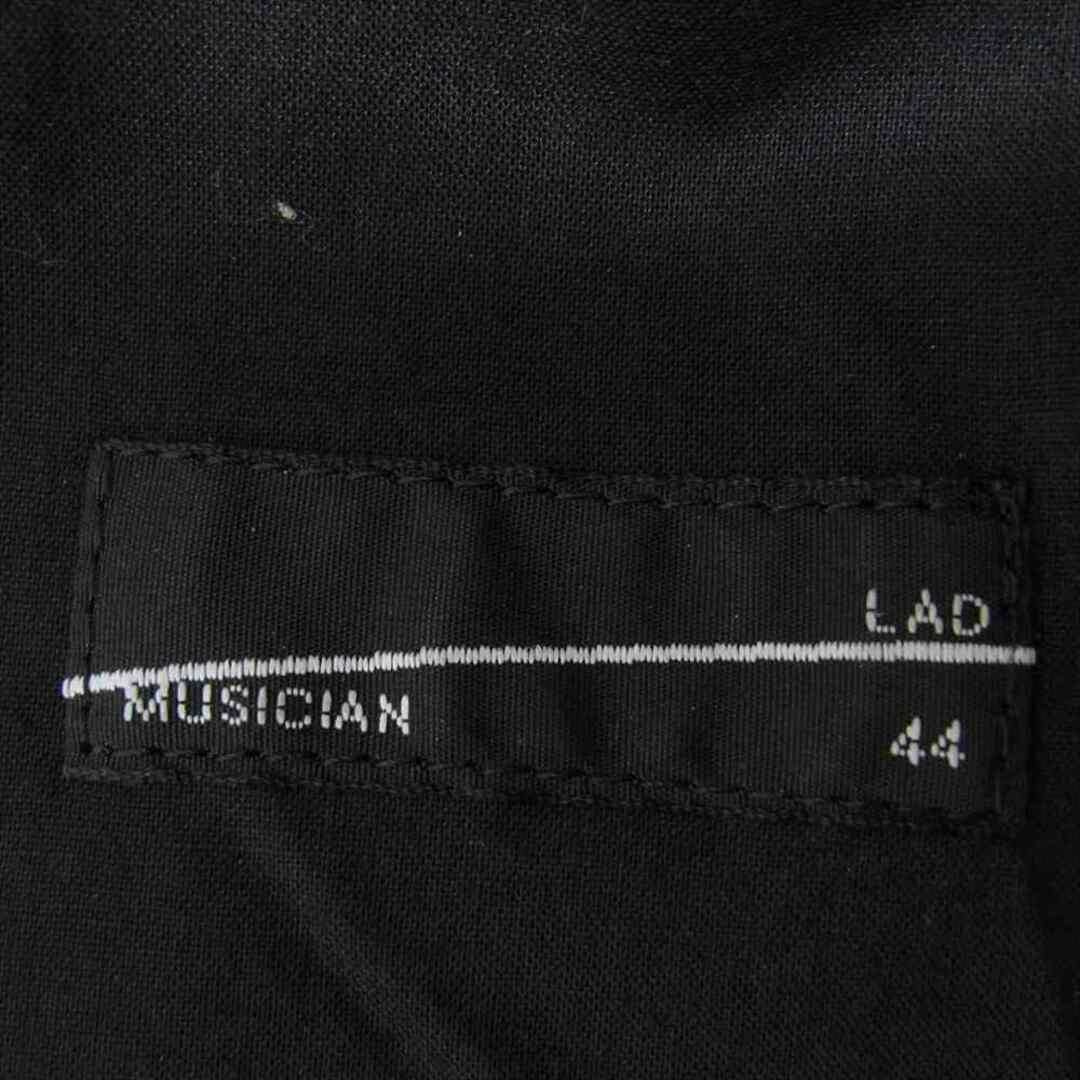 LAD MUSICIAN(ラッドミュージシャン)のLAD MUSICIAN ラッドミュージシャン 2111-582 WOOL GABARDINE 2TUCK ウールギャバジン 2タック ワイド スラックスパンツ ブラック系 44【中古】 メンズのパンツ(その他)の商品写真