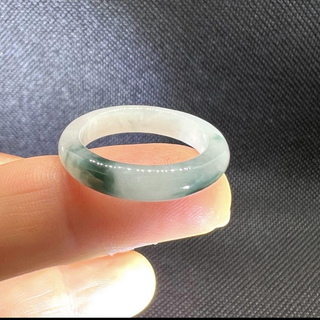 天然無処理Aランク翡翠手作のリング氷種フローラマーブル★AB731 レディースのアクセサリー(リング(指輪))の商品写真