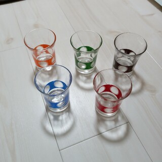 水玉 レトロコップ５色(グラス/カップ)